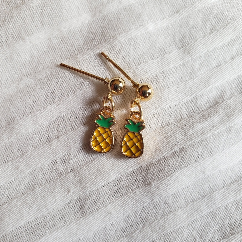 Handmade Japanese Mini Pineapple Stud Earrings